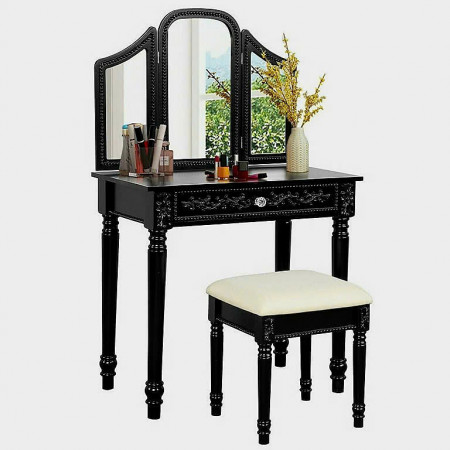 BL421B - Just Home : Bộ Bàn Trang Điểm - Màu Đen